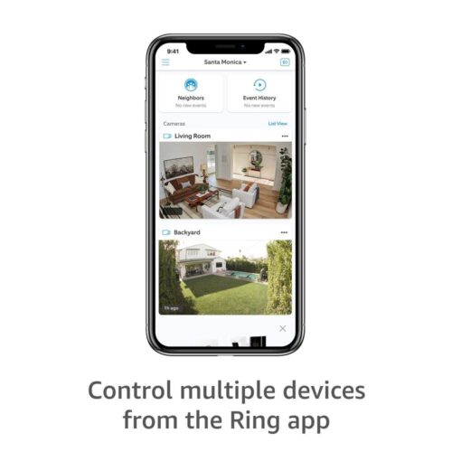 Ring Stick Up Cam Battery HD security camera with custom privacy controls, Simple setup, Works with Alexa - White