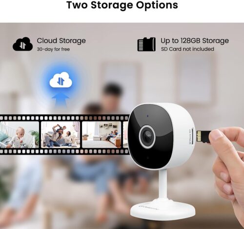 WiFi Camera 2K, Galayou Indoor Home Security Cameras for Baby/Elder/Dog/Pet Camera with Phone app,24/7 SD Card Storage,Works with Alexa  Google Home G7