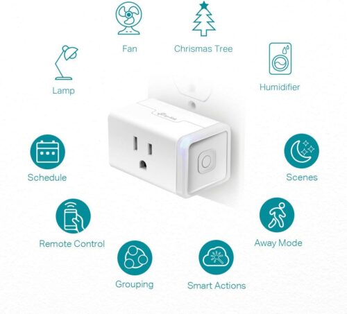 Kasa Smart Plug HS103P2, Smart Home Wi-Fi Outlet Works with Alexa, Echo, Google Home  IFTTT, No Hub Required, Remote Control,15 Amp,UL Certified, 2-Pack White